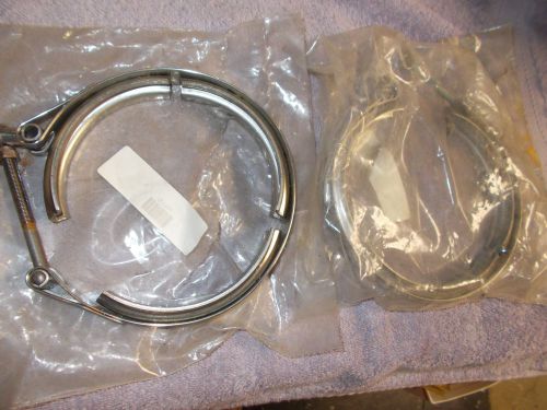 Clamps, 2, big, 5-6", stainless, uv500, t-bolt, exhaust hose.