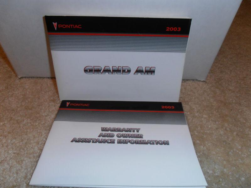 2003 pontiac grand am owner's owners manual +!