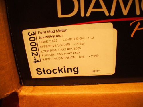 Diamond pistons modular 30002-4 4v 2004 cobra gt500 2007 4.6 5.4 ford racing