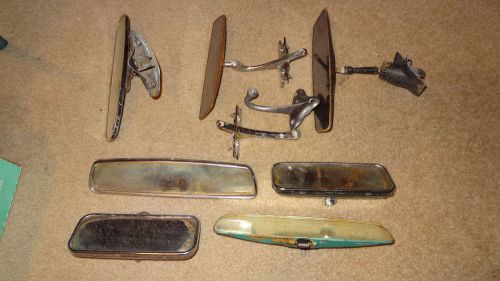 Lot of old car/truck inside rearview mirrors 1950s 60&#039;s chevy ford dodge rat rod