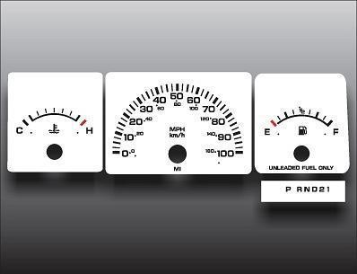 1991-1993 dodge caravan non tach instrument cluster white face gauges 91-9