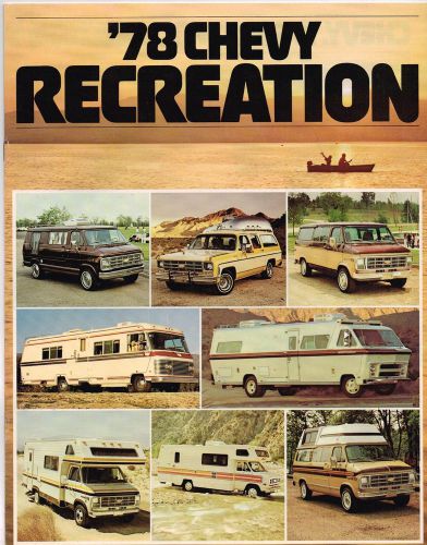 1978 chevy recreation rv guide / brochure with specs: suburban,c10,pickup,blazer