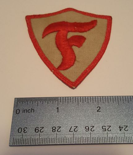 Vintage firestone "f" patch. racing, hat, jacket, car
