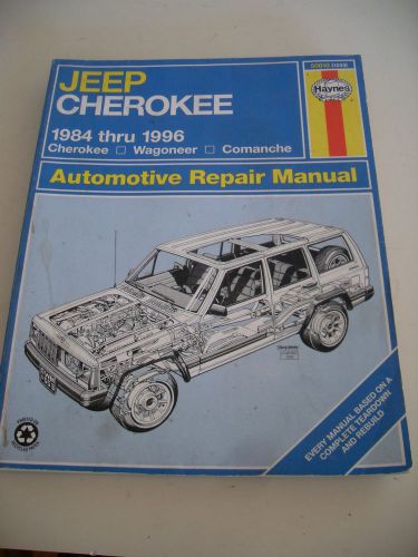 Jeep cherokee haynes 50010  repair manual 1984 to 1997 wagoneer comanche