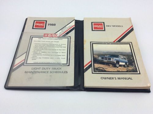 1988 gmc r &amp; v r&amp;v models owners manual in case
