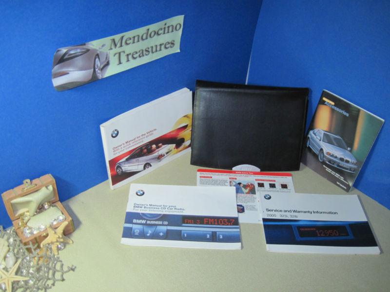 2000 bmw 323ci convertible owners manual pkg and case  "fast free u.s. shipping"