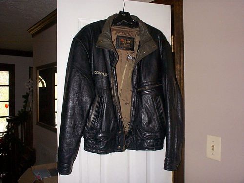 Mans corvette leather jacket by reed removable thinsulate lining d style pockets