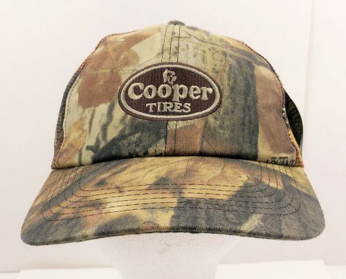 Cooper tires meshback hat cap, advantage timber camo, adjustable