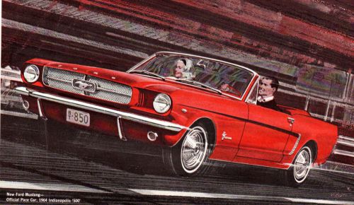 Original 1965 ford mustang convertible in command contest magazine ad- 10&#034; x 13&#034;