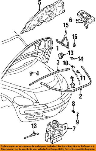 Mopar oem 6102001 hood-latch stud
