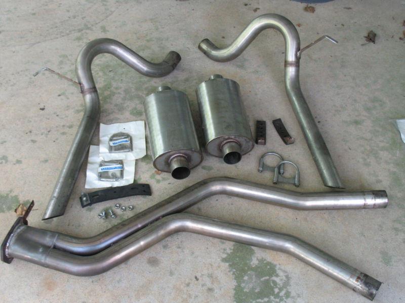 Authentic atr 2.5" stainless exhaust for buick grand national pit bull mufflers