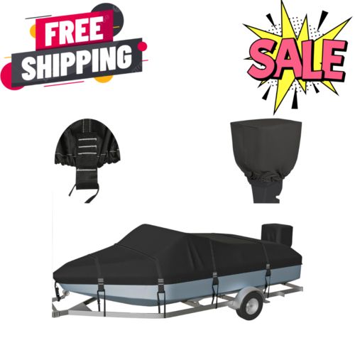 Upgraded 900D Solution-Dyed 100% Waterproof Boat Cover 20-22ft, Heavy Duty Tr..., US $133.33, image 7