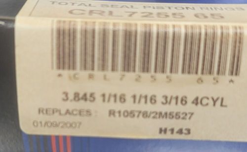 Total seal crl7255 65 performance race rings 3.845 bore  1/16 x 1/16 x 3/16