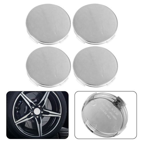 Piece Of 4 Wheel Tyre Center Hub Cap Cover 65mm 4 Clips Silver Tone Parts New, C $16.03, image 14