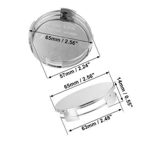 Piece Of 4 Wheel Tyre Center Hub Cap Cover 65mm 4 Clips Silver Tone Parts New, C $16.03, image 18
