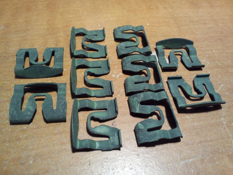 10 70-74 nos body windshield rear glass reveal moulding clips fits plymouth gtx 