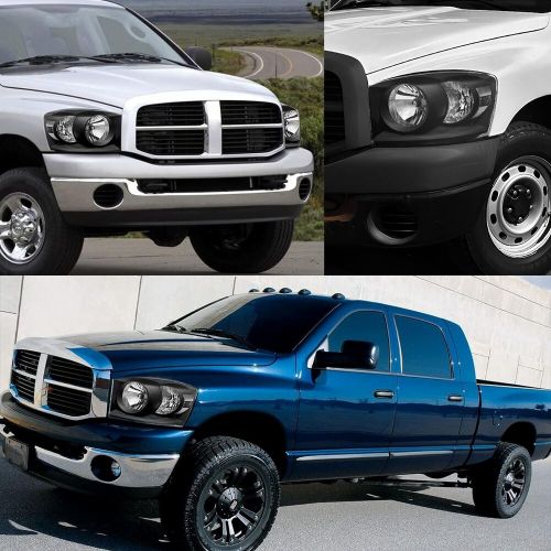 Pair For 2006-2008 Dodge Ram 1500 2500 3500 Headlights Black Headlamps LH+RH SET, US $109.99, image 6