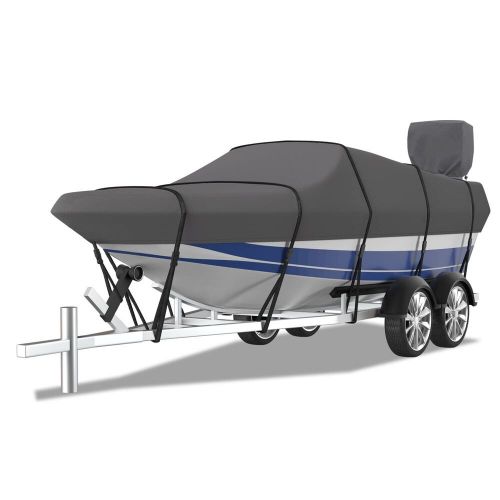 Boat Cover with Motor Cover 600D Solution-Dyed Polyester Waterproof Trailerable, US $116.34, image 9