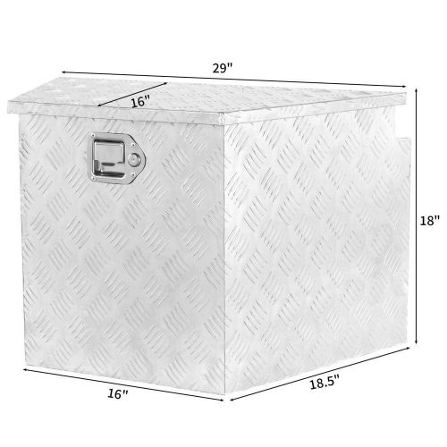 29/15" truck pick-up silver aluminum tool box trailer storage w/ gas lift &amp; lock