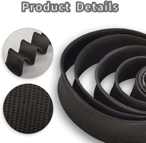 10ft fiberglass 3/4"id heat shield sleeve adjustable hose heat spark plug wire