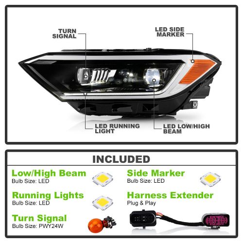 <Upgrade Non-Projector to LED Projector> 2019-2022 Volkswagen Jetta Headlights, US $398.99, image 9