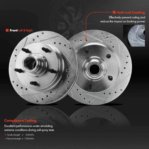 Front Drilled Brake Rotor for Ford F-150 1994-1996 E-150 Econoline 1994-2001 RWD, US $149.99, image 4