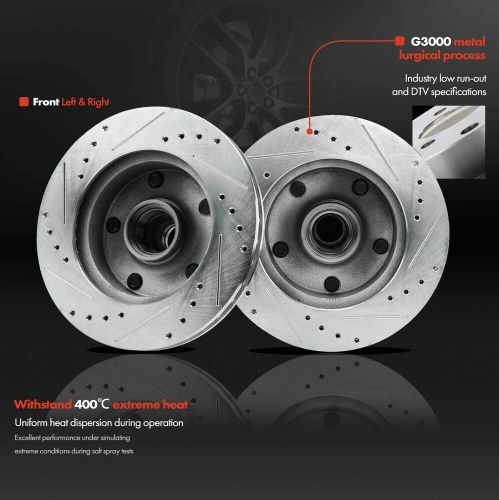 Front Drilled Brake Rotor for Ford F-150 1994-1996 E-150 Econoline 1994-2001 RWD, US $149.99, image 5