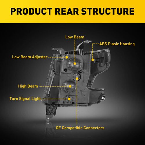 FOR 15-20 Chevy Suburban LED Strip Bar With Projector Headlights DRL LH RH Pair, US $292.99, image 2