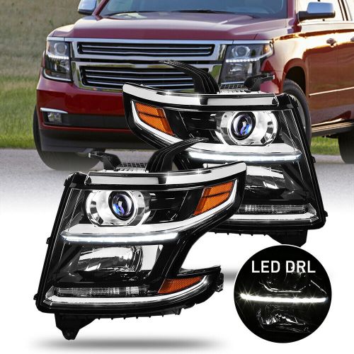 FOR 15-20 Chevy Suburban LED Strip Bar With Projector Headlights DRL LH RH Pair, US $292.99, image 13