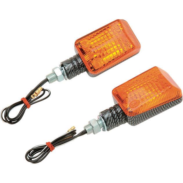 Buy K&S DOT MiniStalk Turn Signal Set Single Filament Carbon Amber in