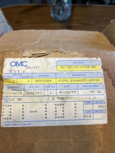 NEW OEM OMC MARINE 3853384 UPPER EXHAUST PIPE COBRA VOLVO ELBOW FORD 5.0 INBOARD, US $45.00, image 4