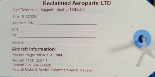 Grumman aa-5 seat support l/h inboard p/n: 5102329-1