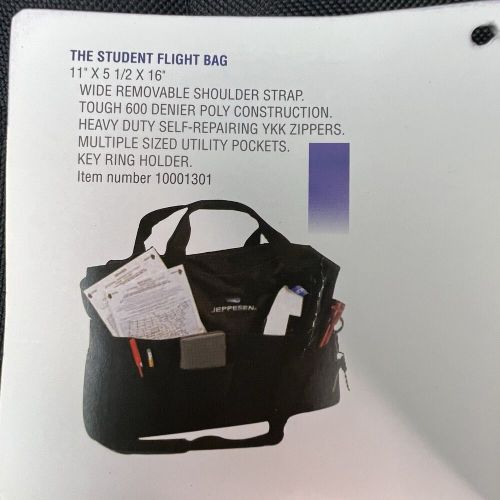 Jeppesen Pilot Bag Carrier Tote Black Nylon Carry On Shoulder Strap 11 x 5.5x 16, US $19.99, image 5