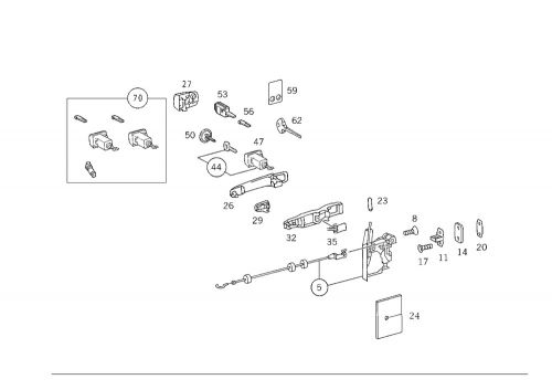 Genuine mercedes-benz secondary key 163-760-08-06