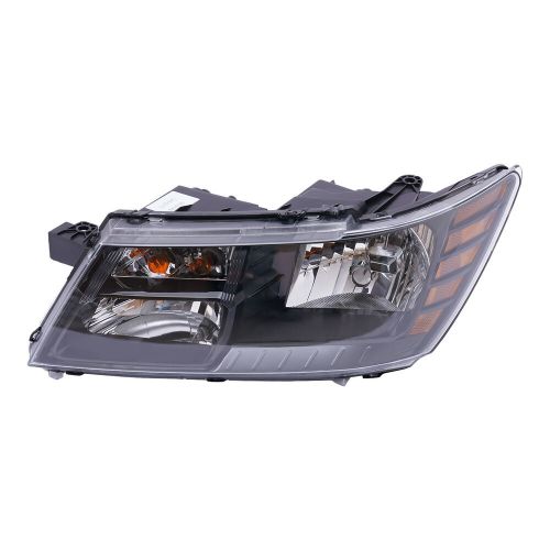 For 2009-2018 dodge journey left headlight halogen headlamp black driver side lh