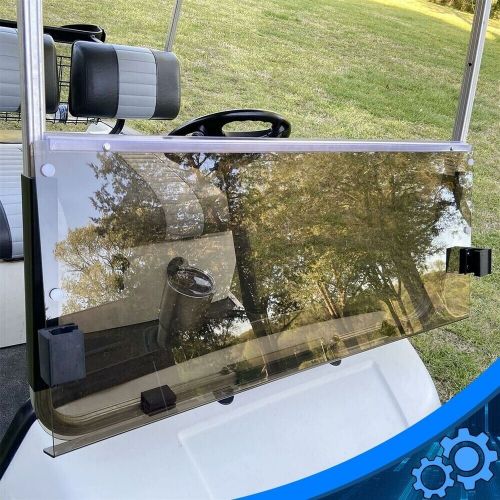 Smoke Tinted Windshield Folding For Yamaha G14 G16 G19 1995-2003 Golf Cart Part, US $132.56, image 6