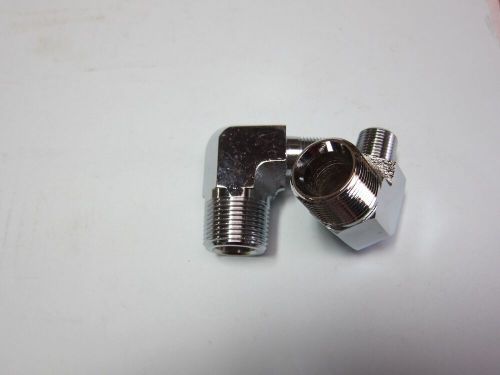 Lowrider Hydraulics 3/4" to 1/2" elbow fittings Kit, Chrome & Polished, 1 pack, US $16.00, image 3