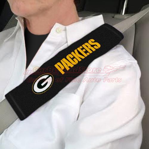 NFL Green Bay Packers Seat Belt Shoulder Pads, Pair, Licensed + Free Gift, US $7.95, image 2