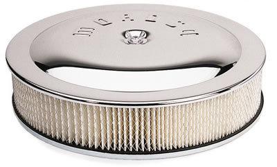 Moroso flat bottom racing air cleaner 14" dia round white paper element 65911
