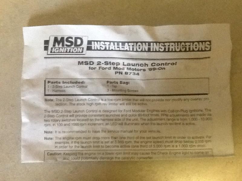 MSD 8734 Launch Master 2-Step for Ford Modular Motors, US $0.01, image 3
