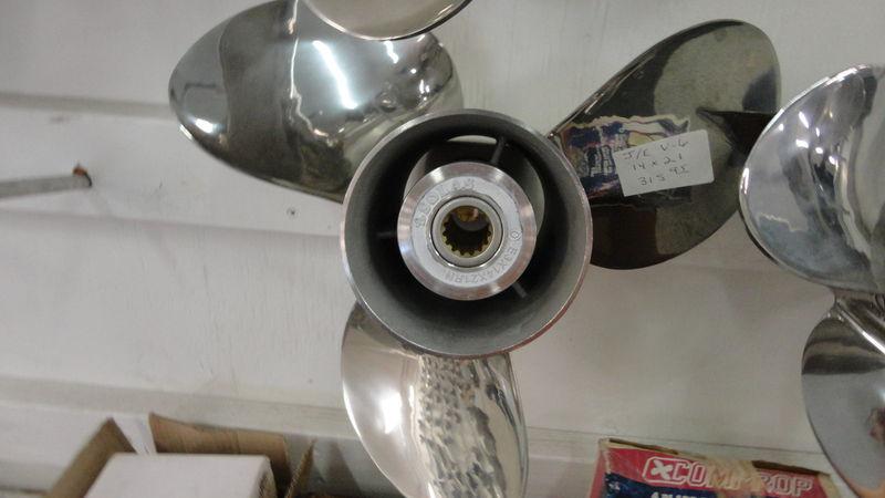 New solas stainless steel propeller 14x21 johnson/evinrude prop outboard boat