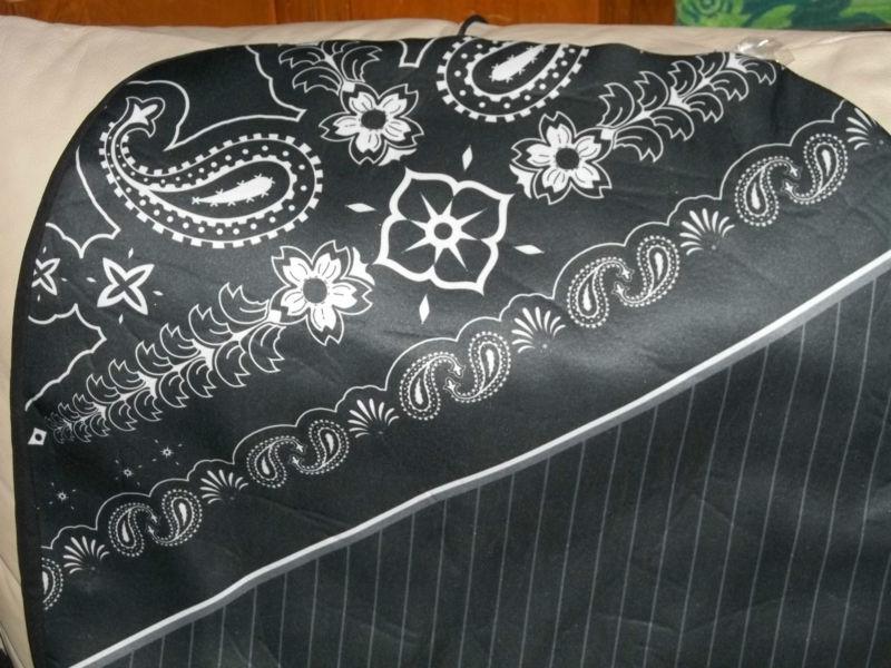 Pair of Black Bandana Paisley Universal Bucket Seat Covers - New with defects, US $9.99, image 8