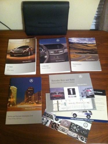 2010  mercedes benz e 350 e 550 owner's manual set + navigation book & case