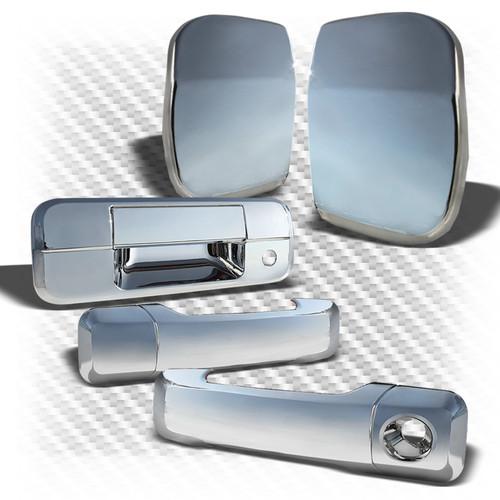 07-13 tundra double cab chromed door handle + tailgate handle cover trims combo