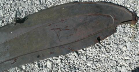 1941 41 Oldsmobile Olds Series 66 & 68 Rear Center Gravel Deflector Trim NOS, US $65.00, image 8