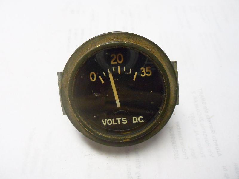 Ww2 military vehicle, sherman tank, armored vehicle volt gauge, 0-35 volts dc