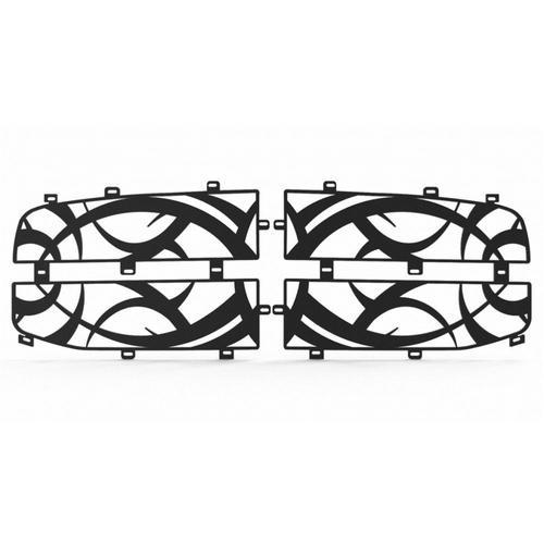 Dodge ram 06-08 tribal black powdercoat truck grill insert add-on cover trim