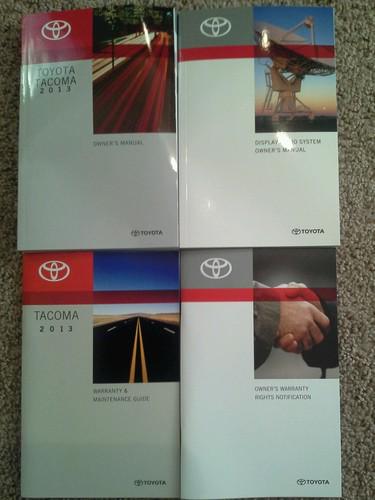 2013 toyota tacoma owners manual + navigation system owners manual + extras 