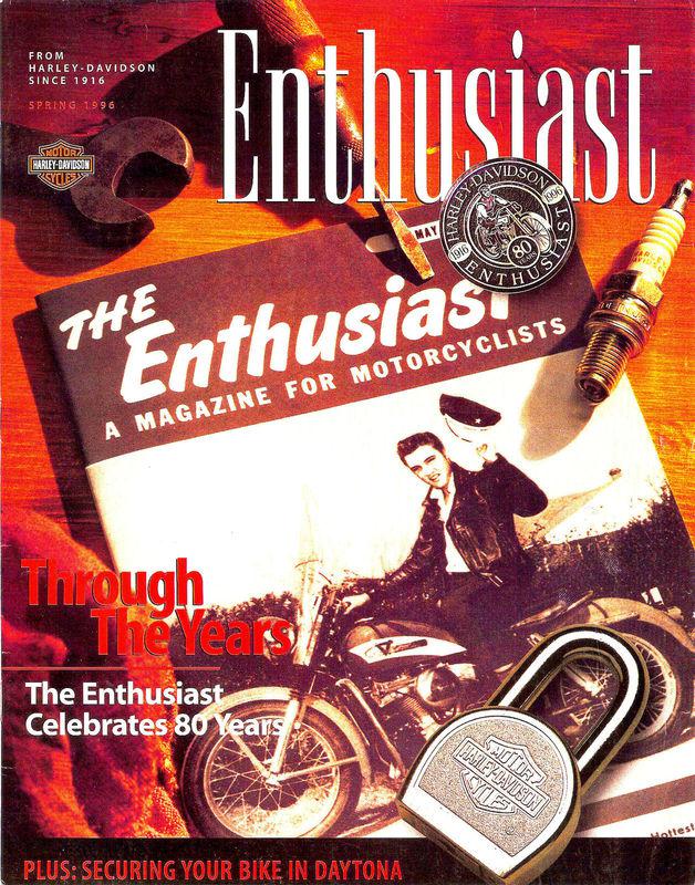 Spring 1996 harley-davidson enthusiast magazine -enthusiast @ 80yrs-cuba-elvis