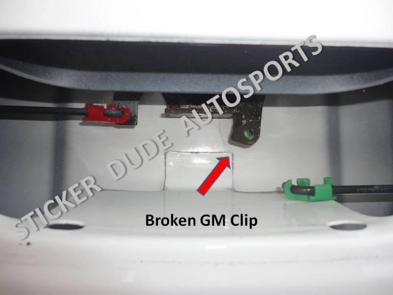 1999 - 2007 chevrolet silverado gmc sierra tailgate handle rod replacement clips